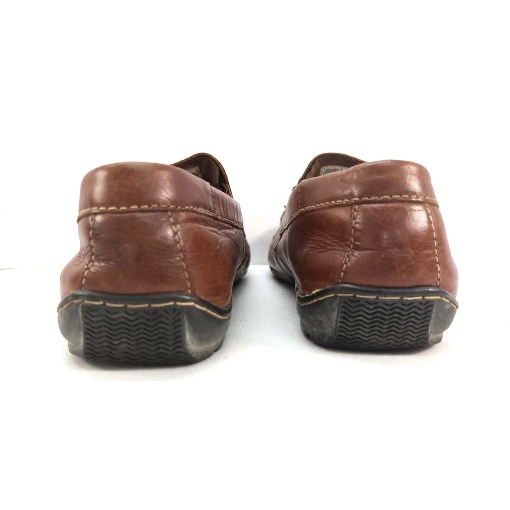 Rockport Mens Leather Loafers Brown Size 10M Slip On